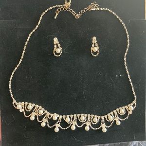 Necklace with matching earrings.